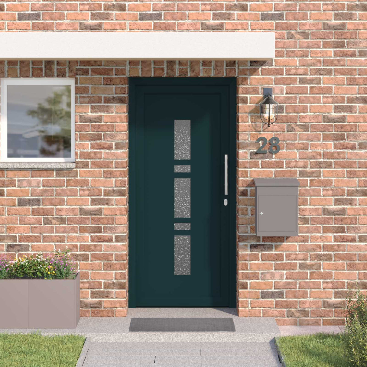 vidaXL Voordeur Antracietkleurig 88 x 200 cm PVC