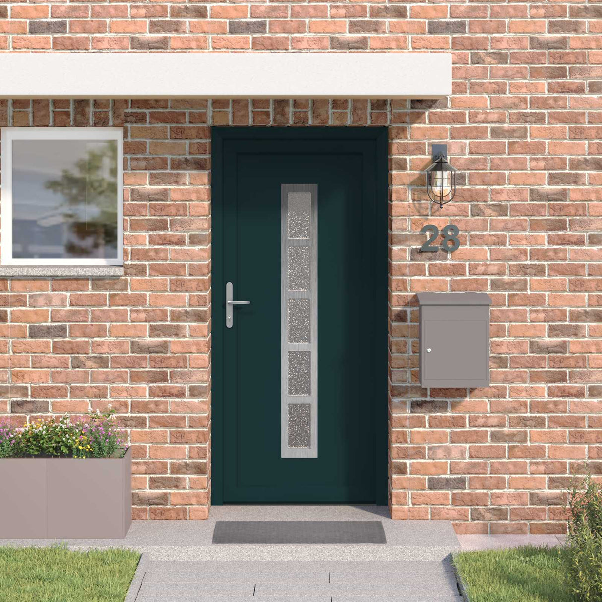 vidaXL Front Door White 88 x 200 cm PVC
