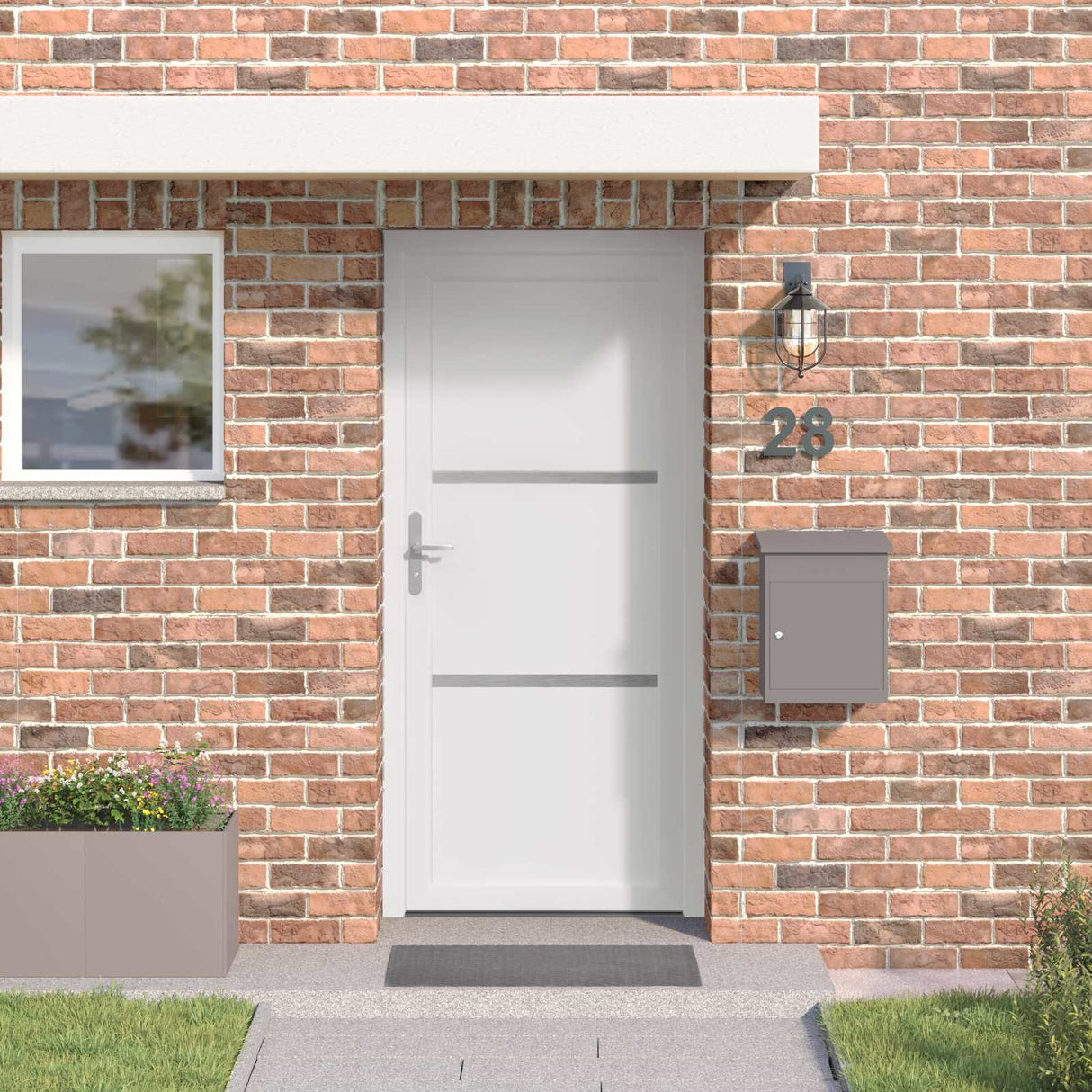 vidaXL Voordeur Wit 88 x 200 cm PVC