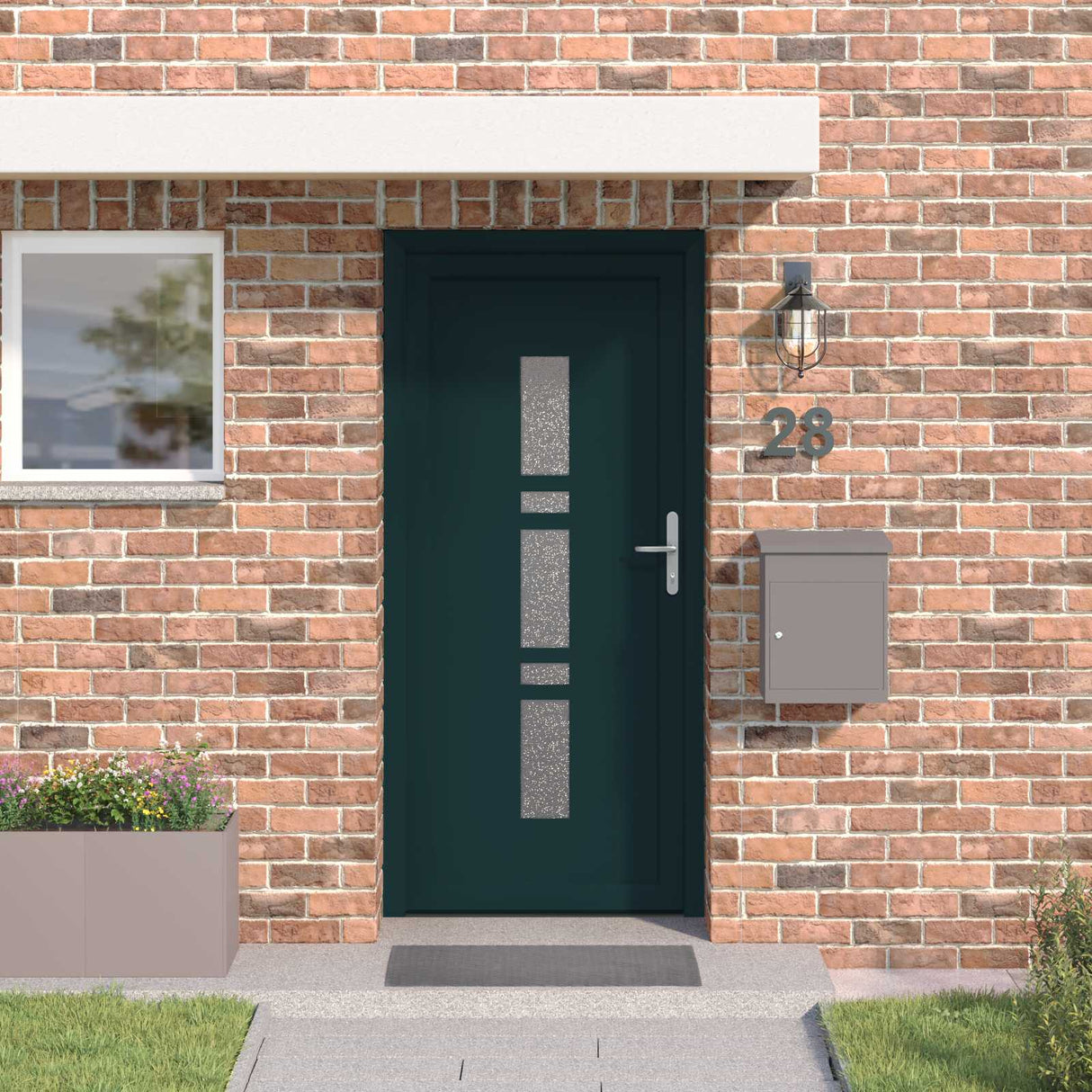 vidaXL Voordeur Antracietkleurig 88 x 200 cm PVC