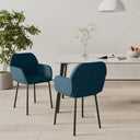 vidaXL Dining Chairs 2 pcs velvet blue