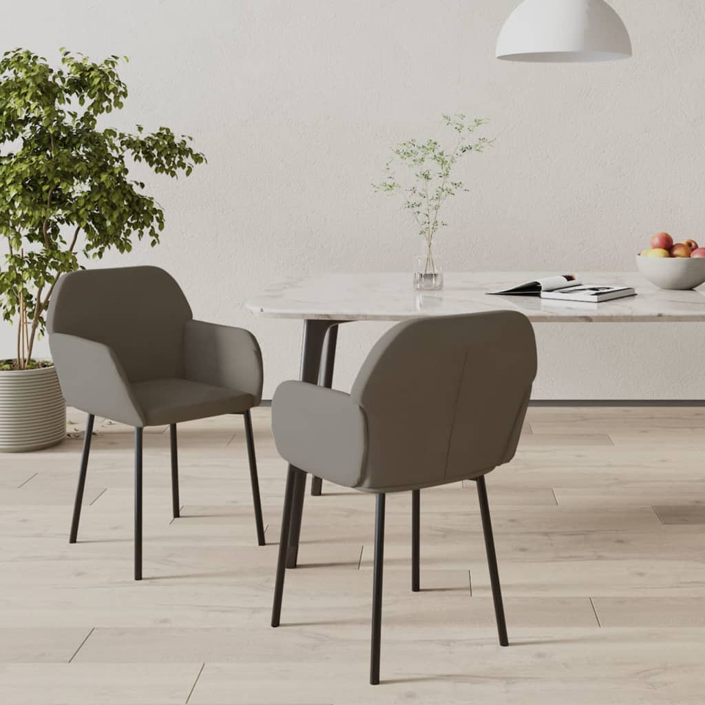 vidaXL Dining Chairs 2 pcs velvet blue