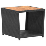 vidaXL Bankstel 6 st Zwart Poly Rattan en Staal