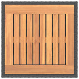 vidaXL Bankstel 6 st Zwart Poly Rattan en Staal