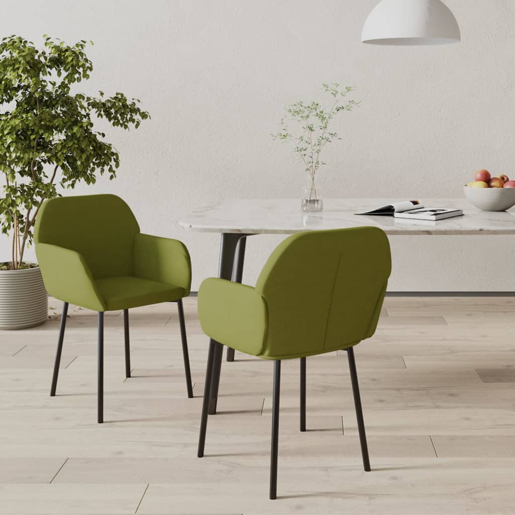 vidaXL Dining Chairs 2 pcs velvet blue