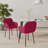 vidaXL Dining Chairs 2 pcs velvet blue