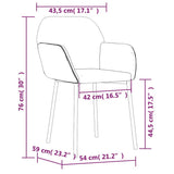 vidaXL Dining Chairs 2 pcs velvet blue