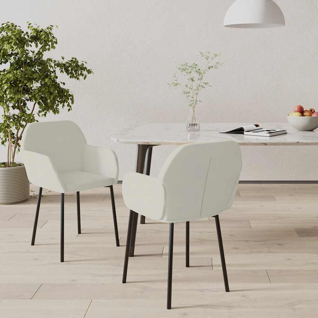 vidaXL Dining Chairs 2 pcs velvet blue