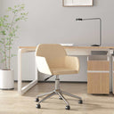 vidaXL Office Chair Swivel Fabric Light Grey