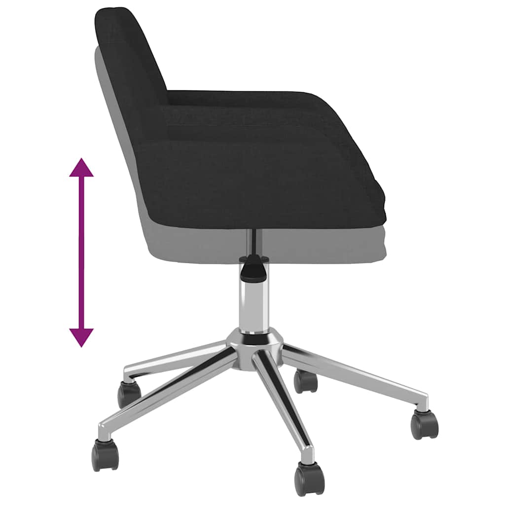 vidaXL Office Chair Swivel Fabric Light Grey