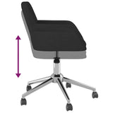 vidaXL Office Chair Swivel Fabric Light Grey