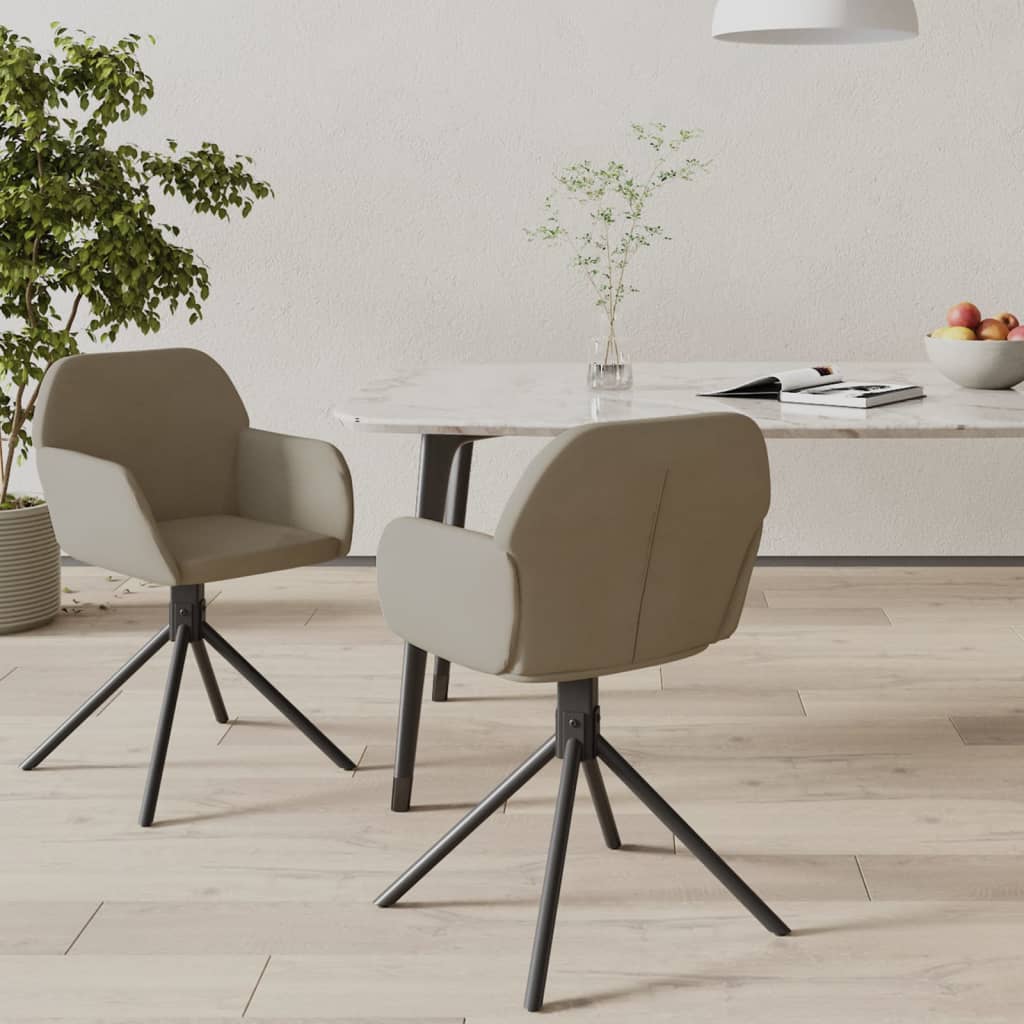 vidaXL Eetkamerstoelen draaibaar 2 st fluweel blauw