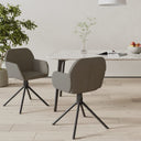 vidaXL Eetkamerstoelen draaibaar 2 st fluweel blauw
