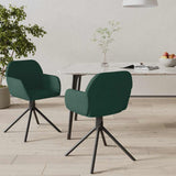 vidaXL Eetkamerstoelen draaibaar 2 st fluweel blauw