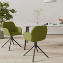 vidaXL Eetkamerstoelen draaibaar 2 st fluweel blauw