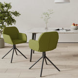 vidaXL Eetkamerstoelen draaibaar 2 st fluweel blauw