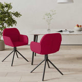 vidaXL Eetkamerstoelen draaibaar 2 st fluweel blauw