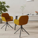 vidaXL Eetkamerstoelen draaibaar 2 st fluweel blauw
