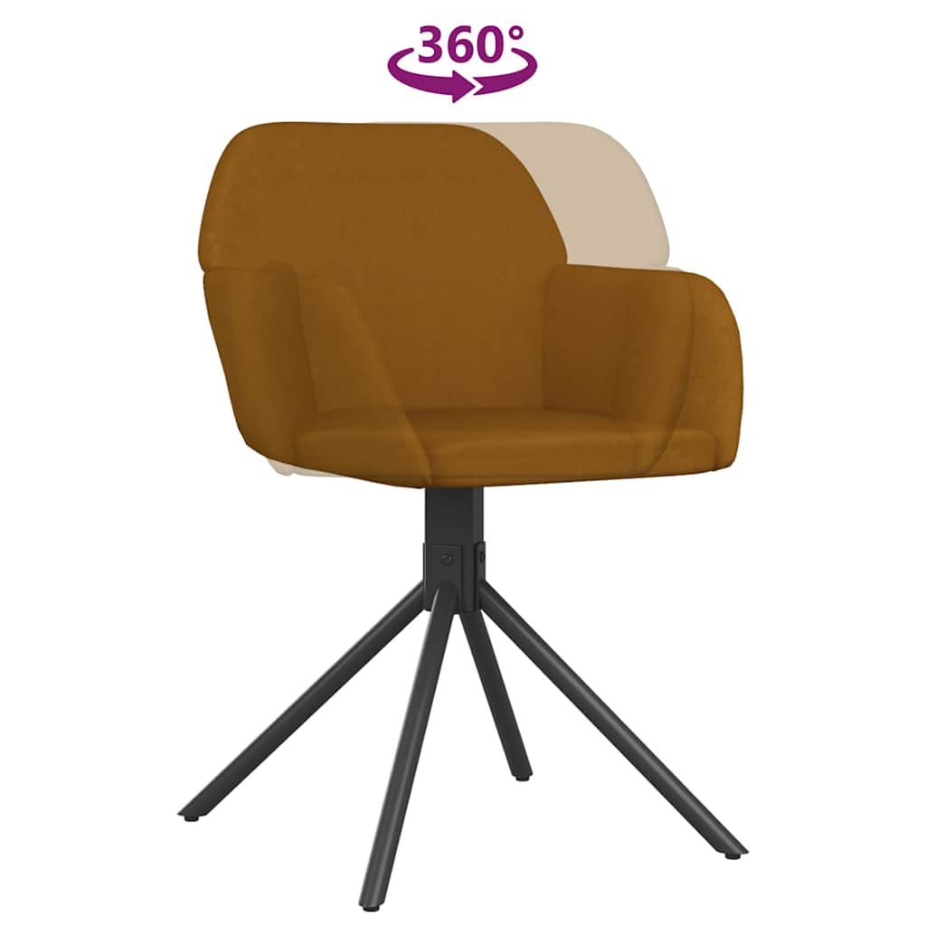 vidaXL Eetkamerstoelen draaibaar 2 st fluweel blauw