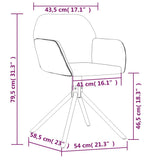 vidaXL Eetkamerstoelen draaibaar 2 st fluweel blauw
