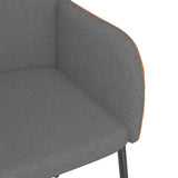 vidaXL Eetkamerstoelen 2 st stof en kunstleer crèmekleurig