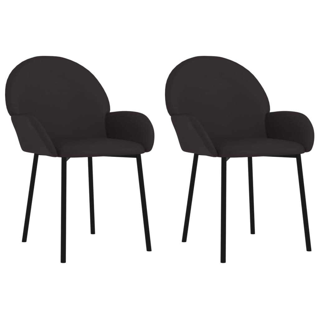 vidaXL Eetkamerstoelen 2 st kunstleer crèmekleurig