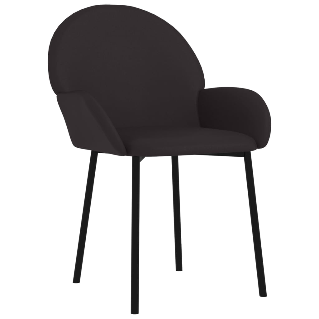 vidaXL Eetkamerstoelen 2 st kunstleer crèmekleurig