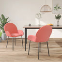 vidaXL Eetkamerstoelen 2 st fluweel blauw