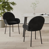 vidaXL Eetkamerstoelen 2 st fluweel blauw