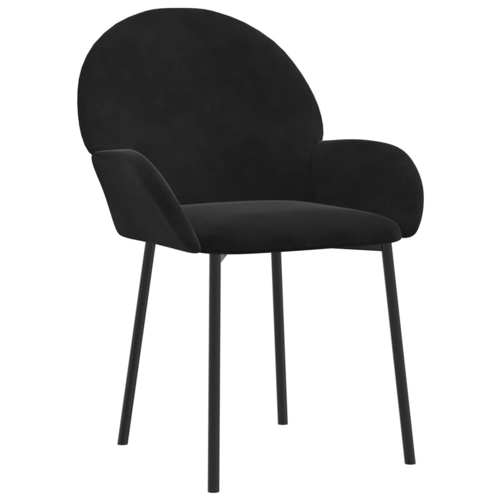 vidaXL Eetkamerstoelen 2 st fluweel blauw
