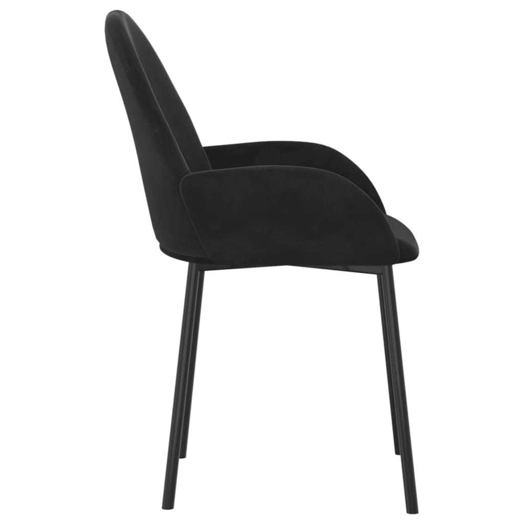 vidaXL Eetkamerstoelen 2 st fluweel blauw