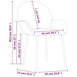 vidaXL Eetkamerstoelen 2 st fluweel blauw
