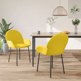 vidaXL Eetkamerstoelen 2 st fluweel blauw