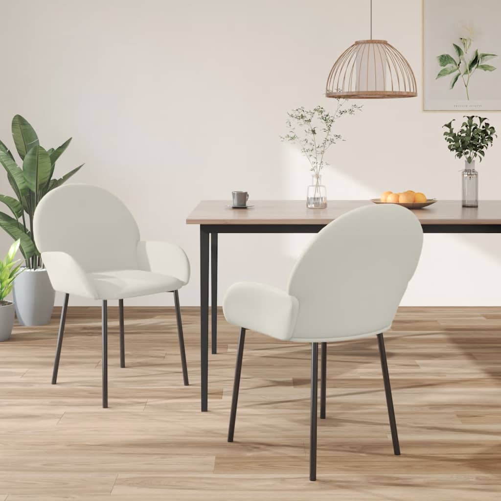 vidaXL Eetkamerstoelen 2 st fluweel blauw