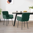 vidaXL Eetkamerstoelen 2 st fluweel blauw