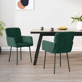 vidaXL Eetkamerstoelen 2 st fluweel blauw