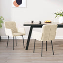 vidaXL Eetkamerstoelen 2 st fluweel blauw