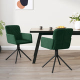 vidaXL Eetkamerstoelen draaibaar 2 st fluweel blauw
