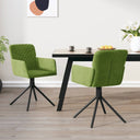 vidaXL Eetkamerstoelen draaibaar 2 st fluweel blauw