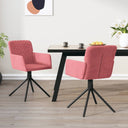 vidaXL Eetkamerstoelen draaibaar 2 st fluweel blauw