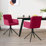 vidaXL Eetkamerstoelen draaibaar 2 st fluweel blauw