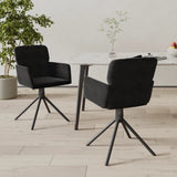 vidaXL Eetkamerstoelen draaibaar 2 st fluweel blauw