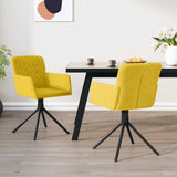 vidaXL Eetkamerstoelen draaibaar 2 st fluweel blauw