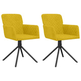 vidaXL Eetkamerstoelen draaibaar 2 st fluweel blauw