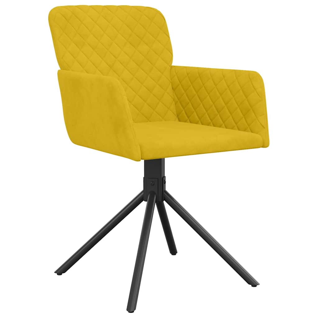 vidaXL Eetkamerstoelen draaibaar 2 st fluweel blauw