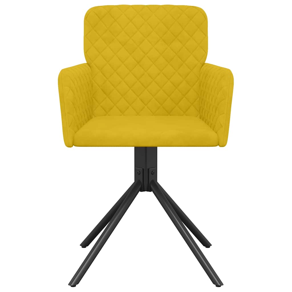 vidaXL Eetkamerstoelen draaibaar 2 st fluweel blauw