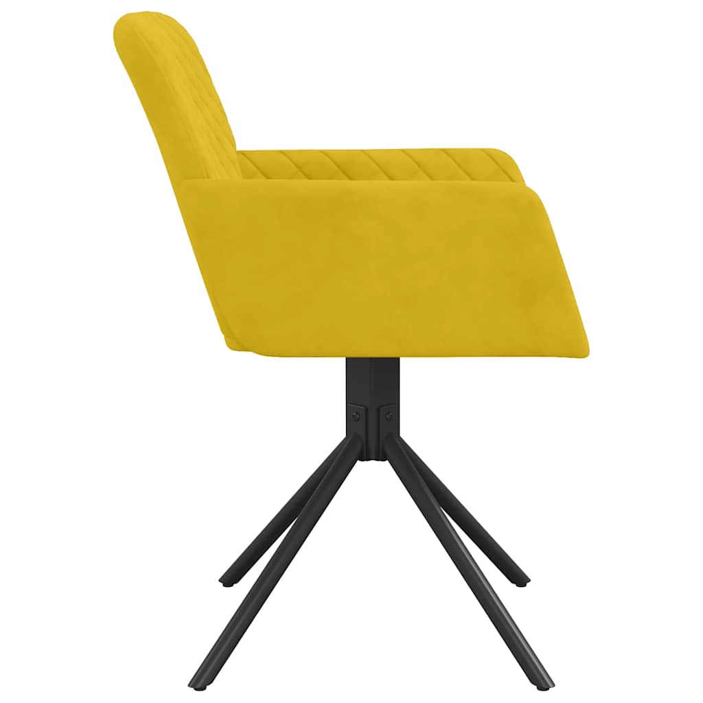 vidaXL Eetkamerstoelen draaibaar 2 st fluweel blauw