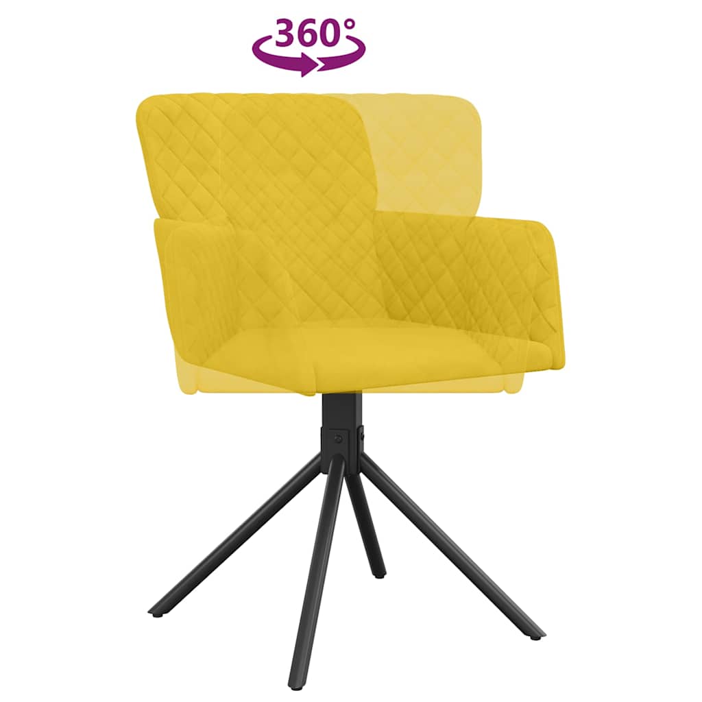 vidaXL Eetkamerstoelen draaibaar 2 st fluweel blauw