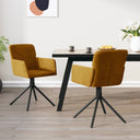 vidaXL Eetkamerstoelen draaibaar 2 st fluweel blauw