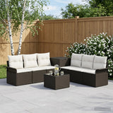 vidaXL Bankstel 8 st Zwart Poly Rattan en Staal